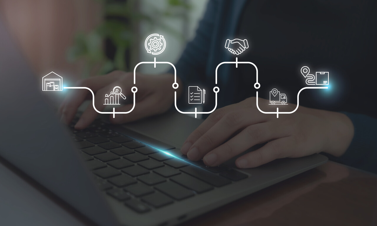 Fluxo digital de controle de fornecedores, integração de processos, compliance e monitoramento da cadeia de suprimentos