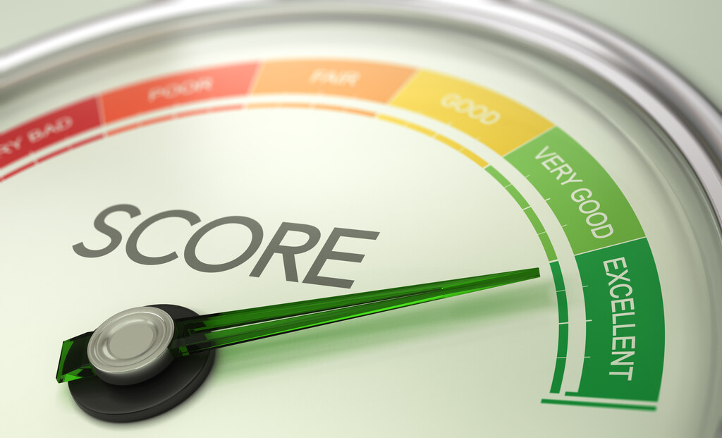 Indicador score indo de muito ruim a excelente.