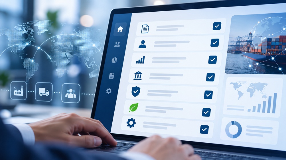Checklist de homologação de fornecedores com blocos cadastral, financeiro, fiscal, compliance, ESG e operacional