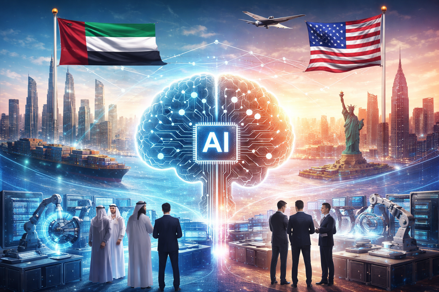 Emiratos Árabes Unidos se integra a la cadena global de suministro de IA junto a Estados Unidos