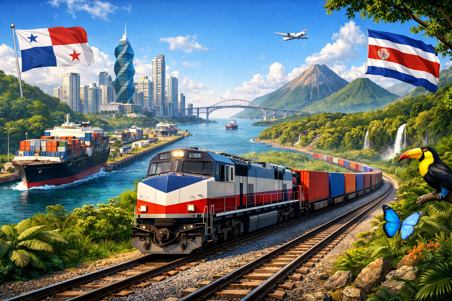 Panamá y Costa Rica impulsan el Corredor Logístico Ferroviario Centroamericano