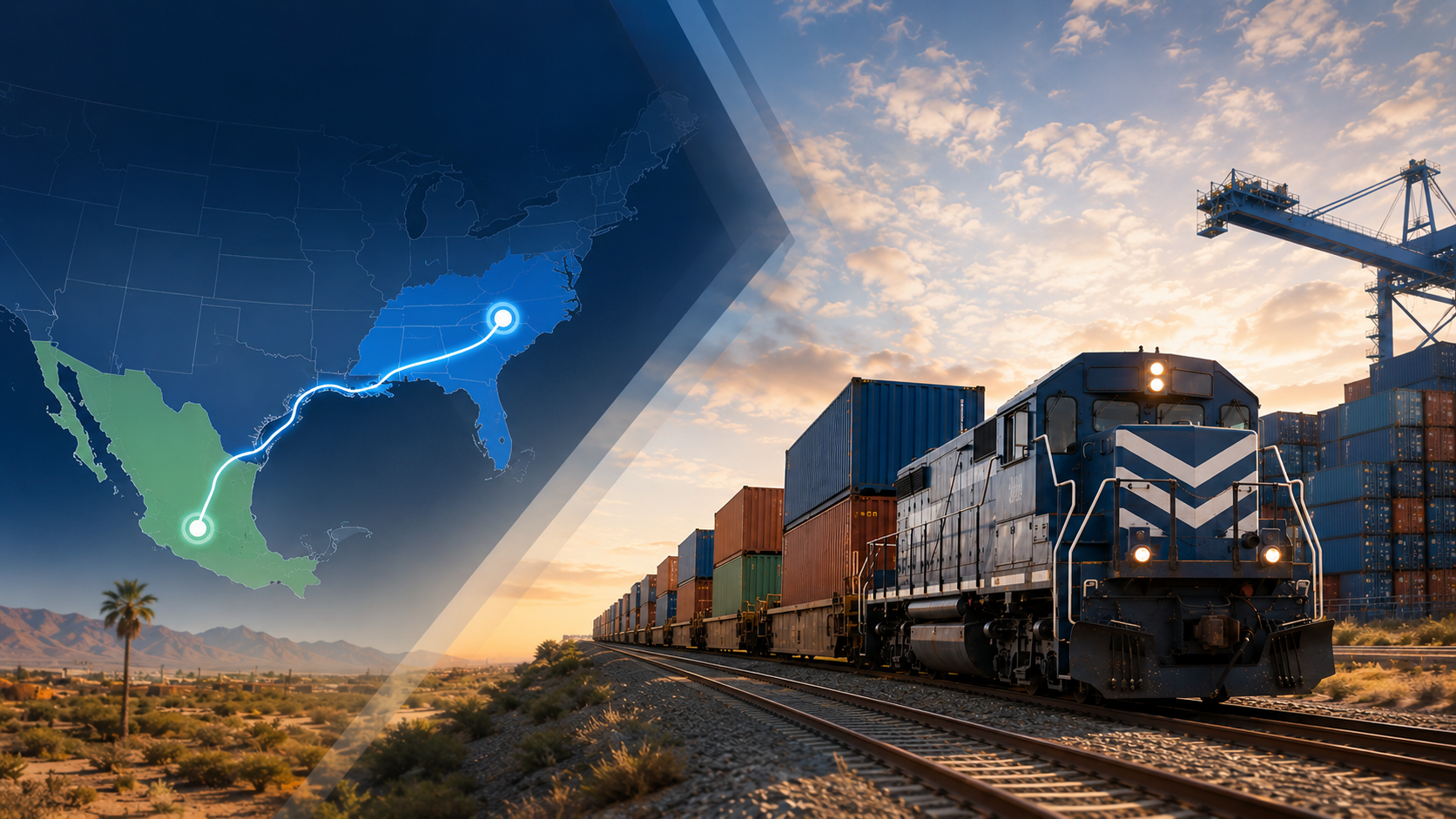 Nueva ruta ferroviaria entre el sureste de EE.UU. y México