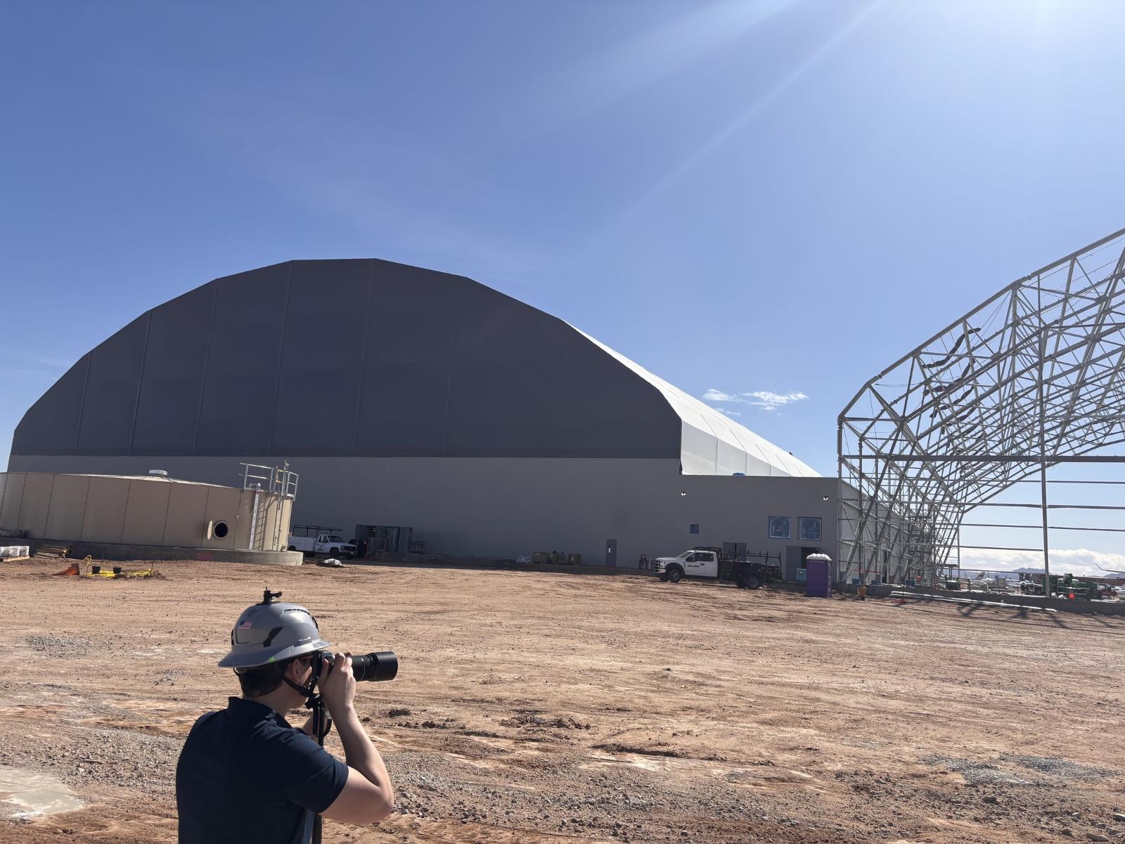 Austin Alfredson photographing on site