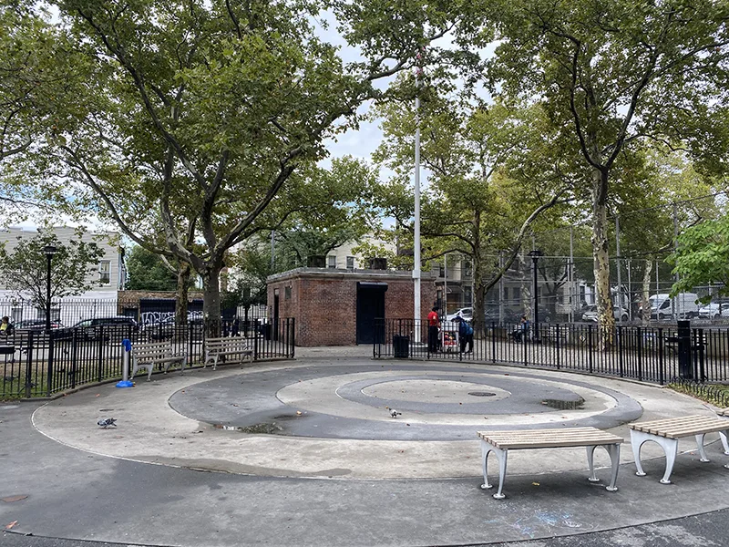 Water feature at Rosemary's Playground