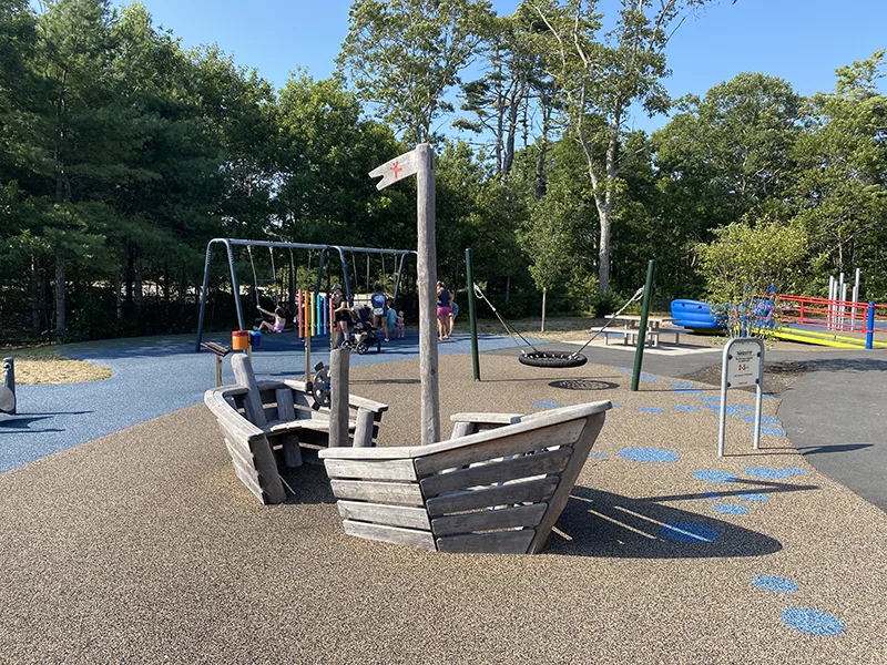 A smaller fishing boat for playing