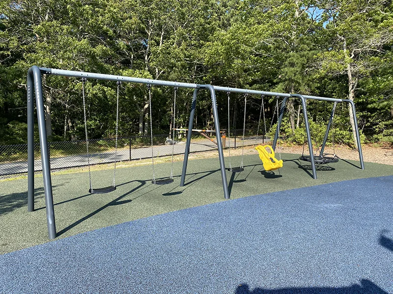 Swings at teh west yarmouth playground 