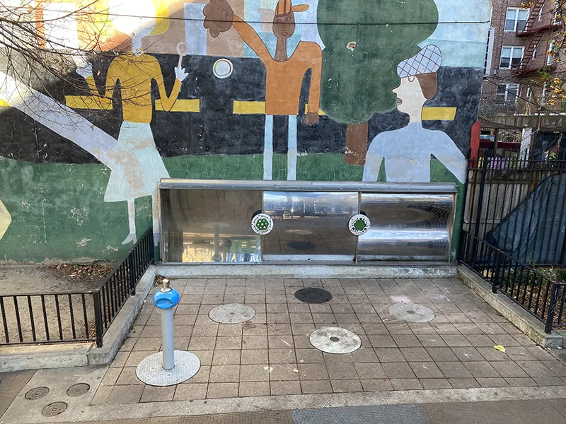 The splash station, off for winter