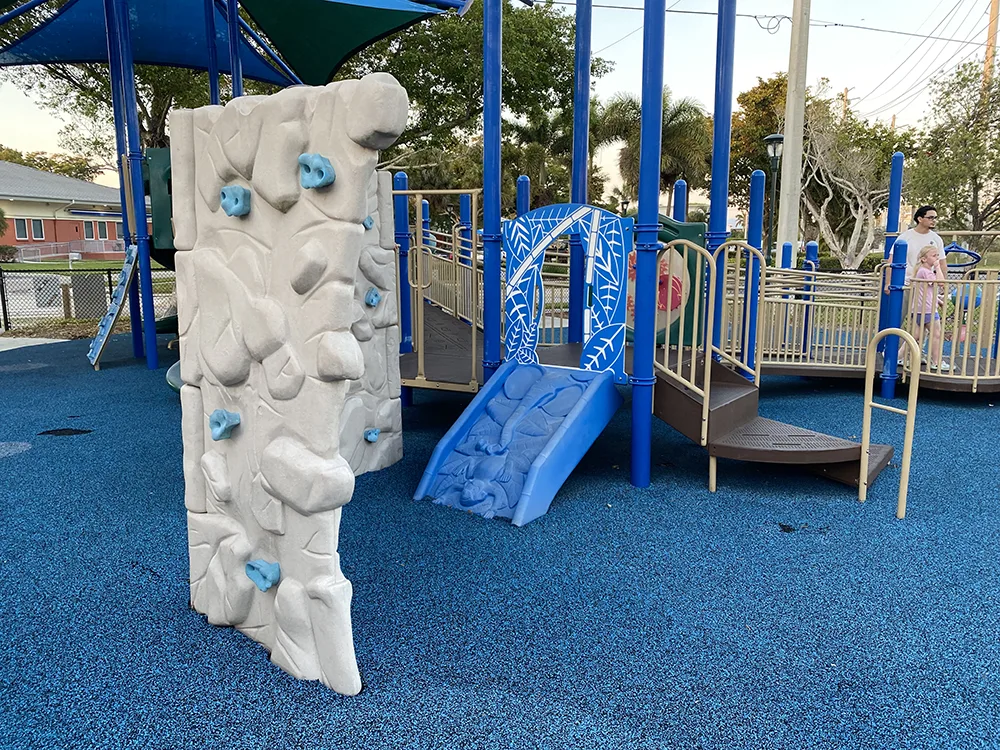 Climbing wall at River Park in Naples Florida