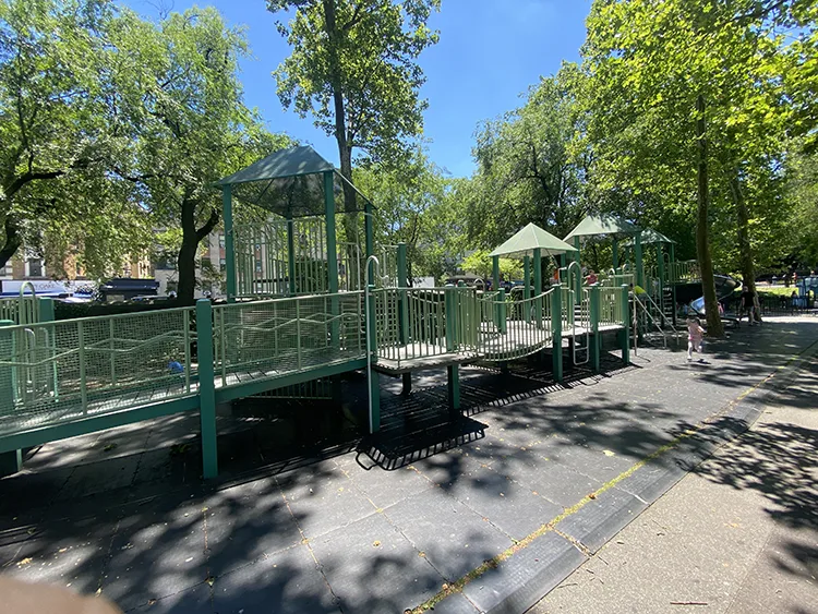 the main playground equipment is long 