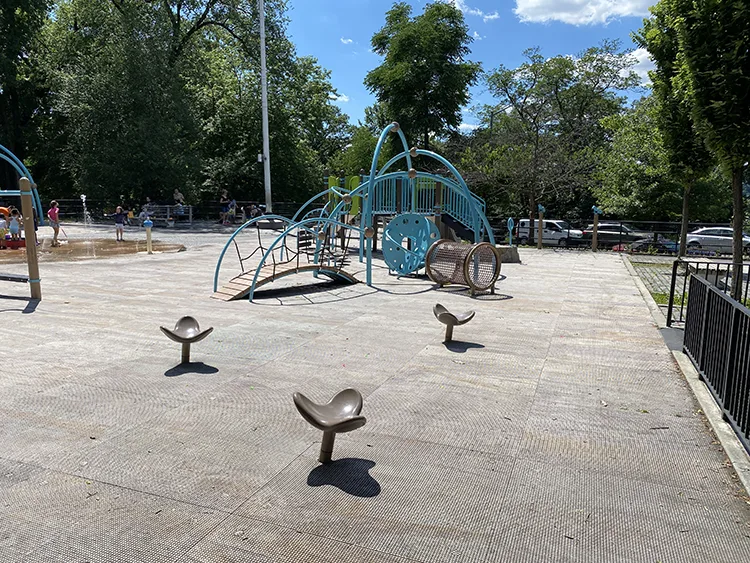 weird climbing things in the hot sun