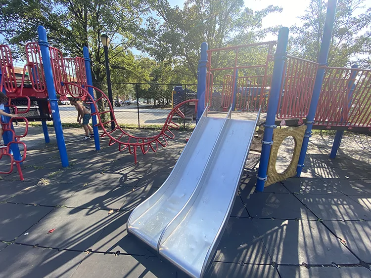 Another image of the slides at the bush clinton playgorund