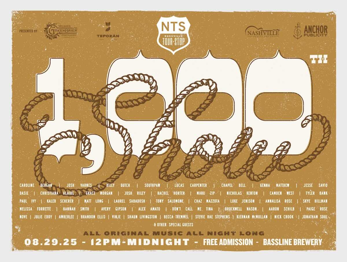 Nashville Tour Stop's 1000 Show, Official Poster