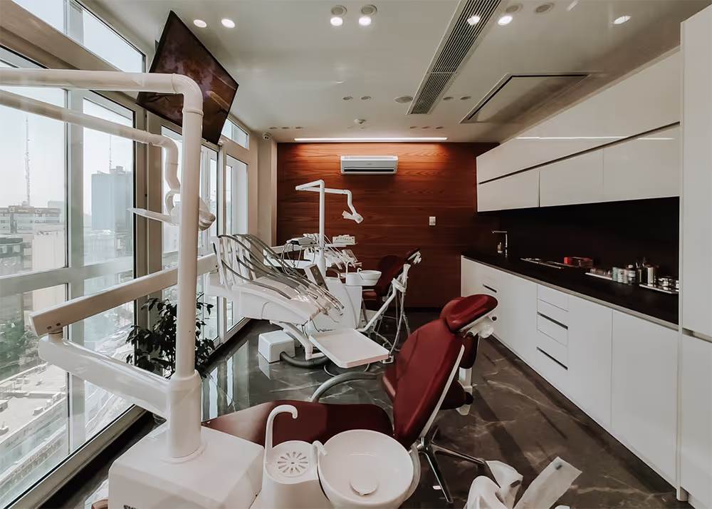 Empowering dentists in California, conducting analysis in their newly acquired office with city view.