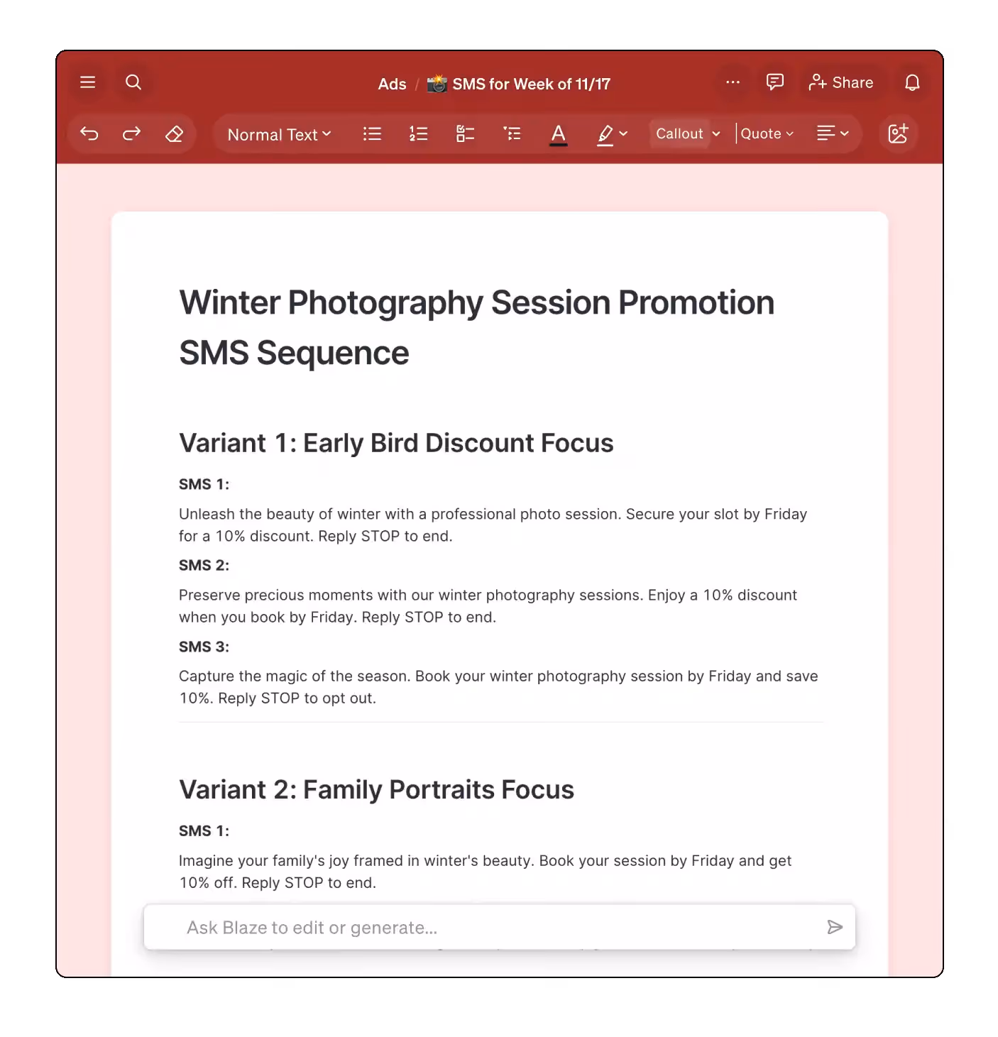 SMS Messages
