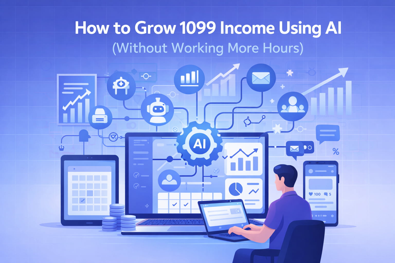 Grow 1099 Income Using AI Without Working More Hours with Blaze.ai