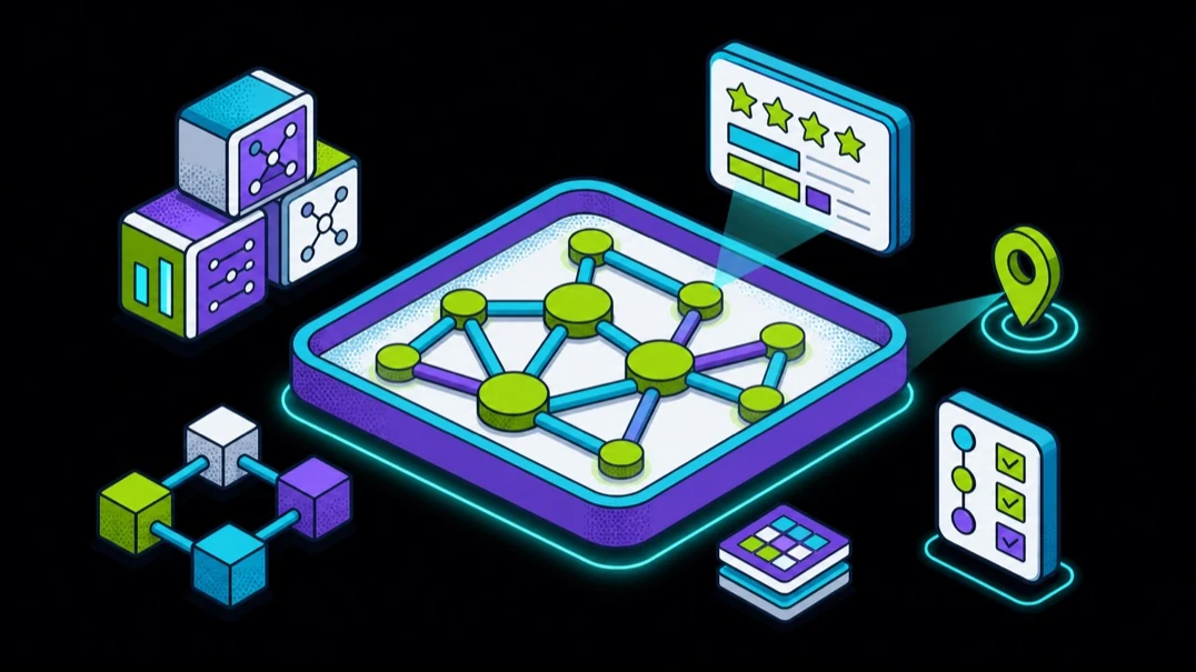 Isometric graphic of ChatGPT SEO agency content being cited as an AI answer inside ChatGPT interface.