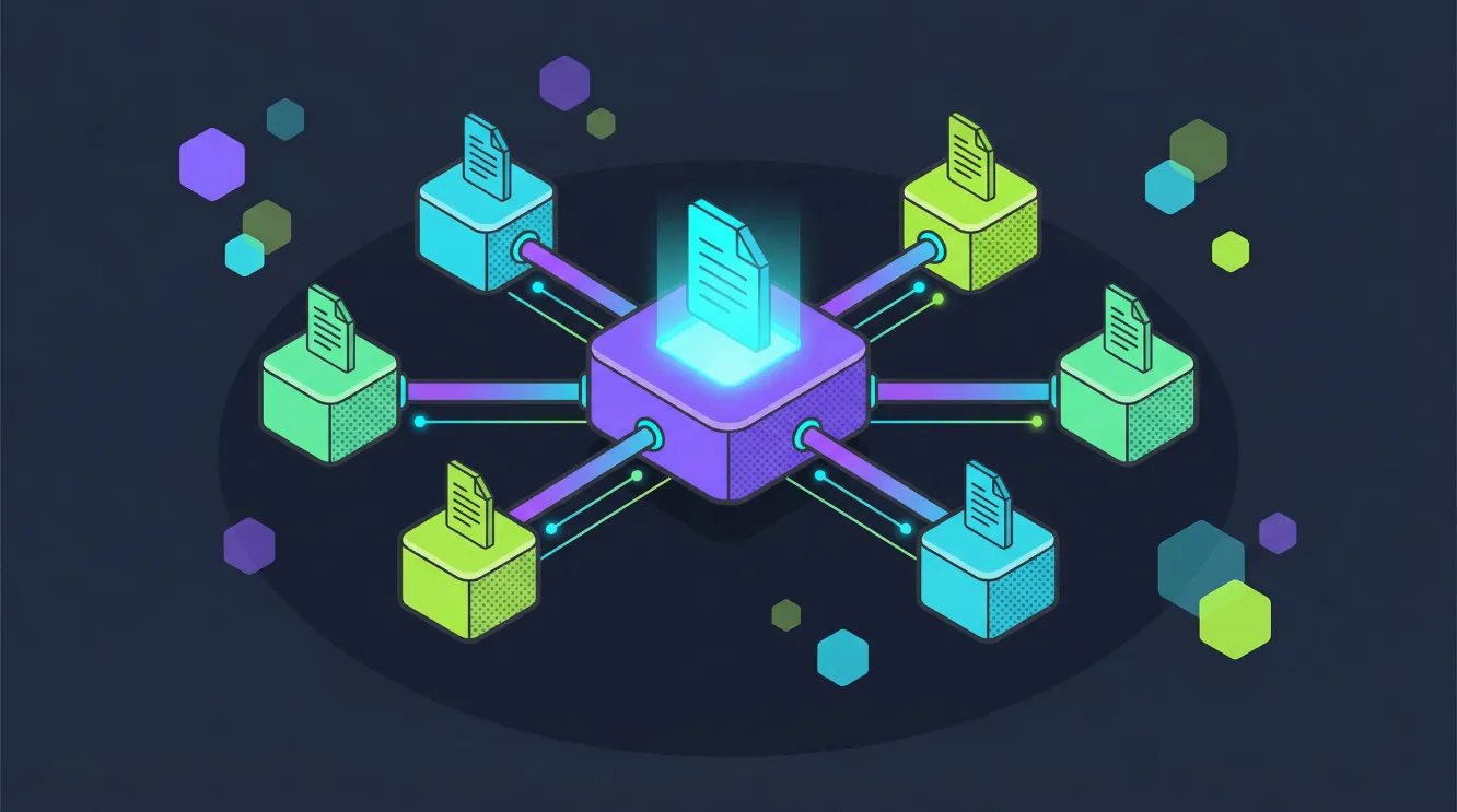 Pillar content hub and spoke model showing central pillar page connected to cluster content pages with internal links.