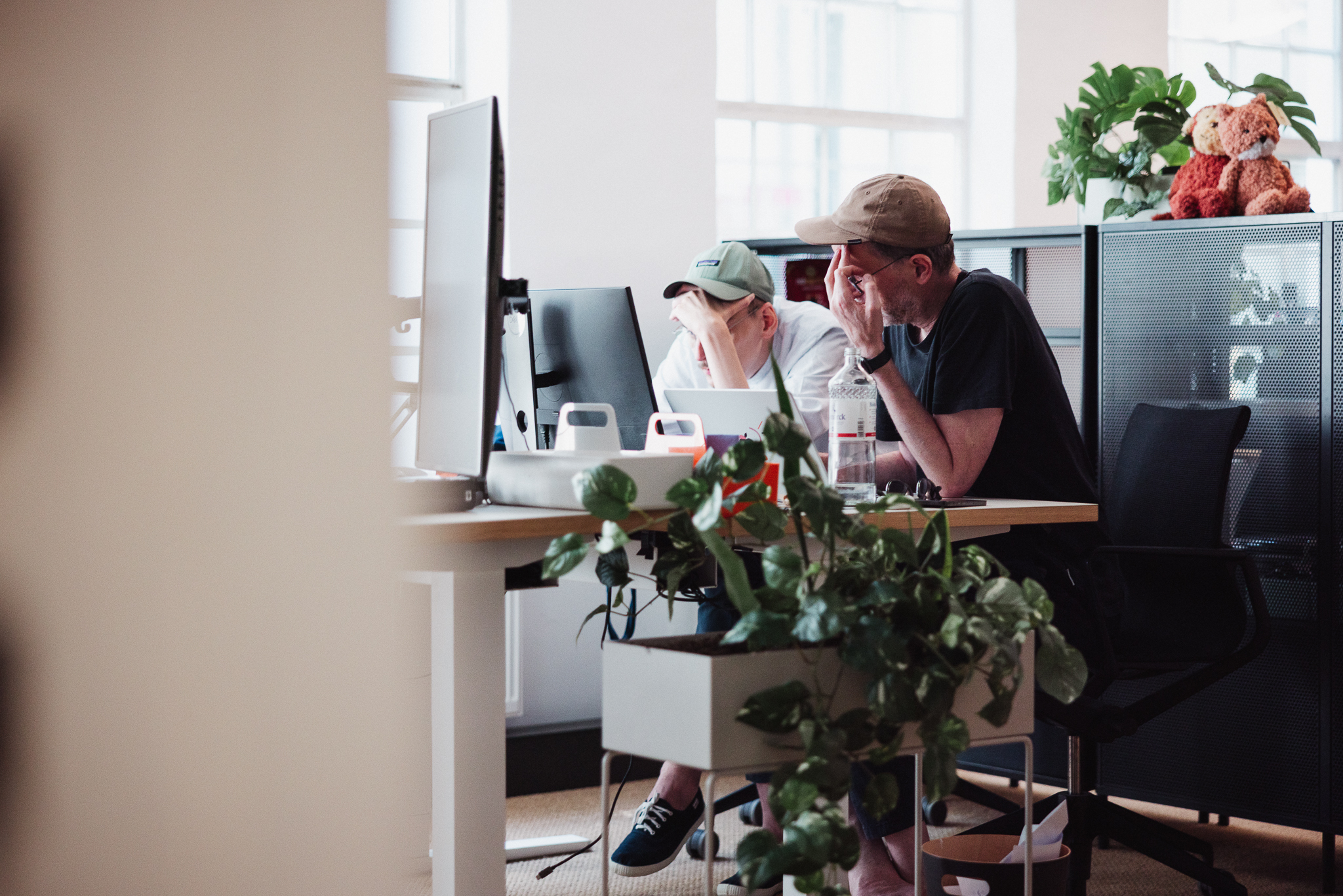 Zwei Personen beim Hacken im Rainhaus
