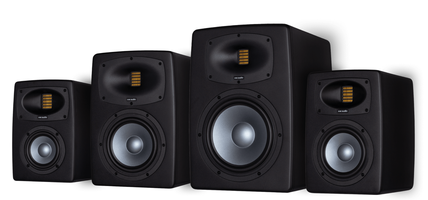 Four studio monitors of the EXO Series