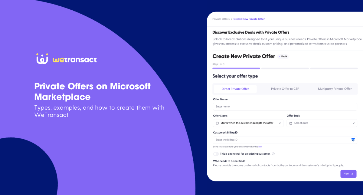 Private Offers on Microsoft Marketplace: Types, Examples, and How to Create Them