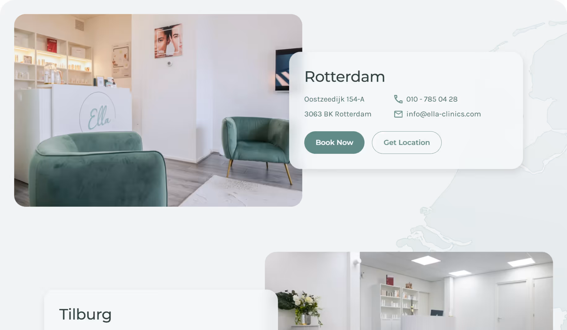 Ella Clinics website locations overview