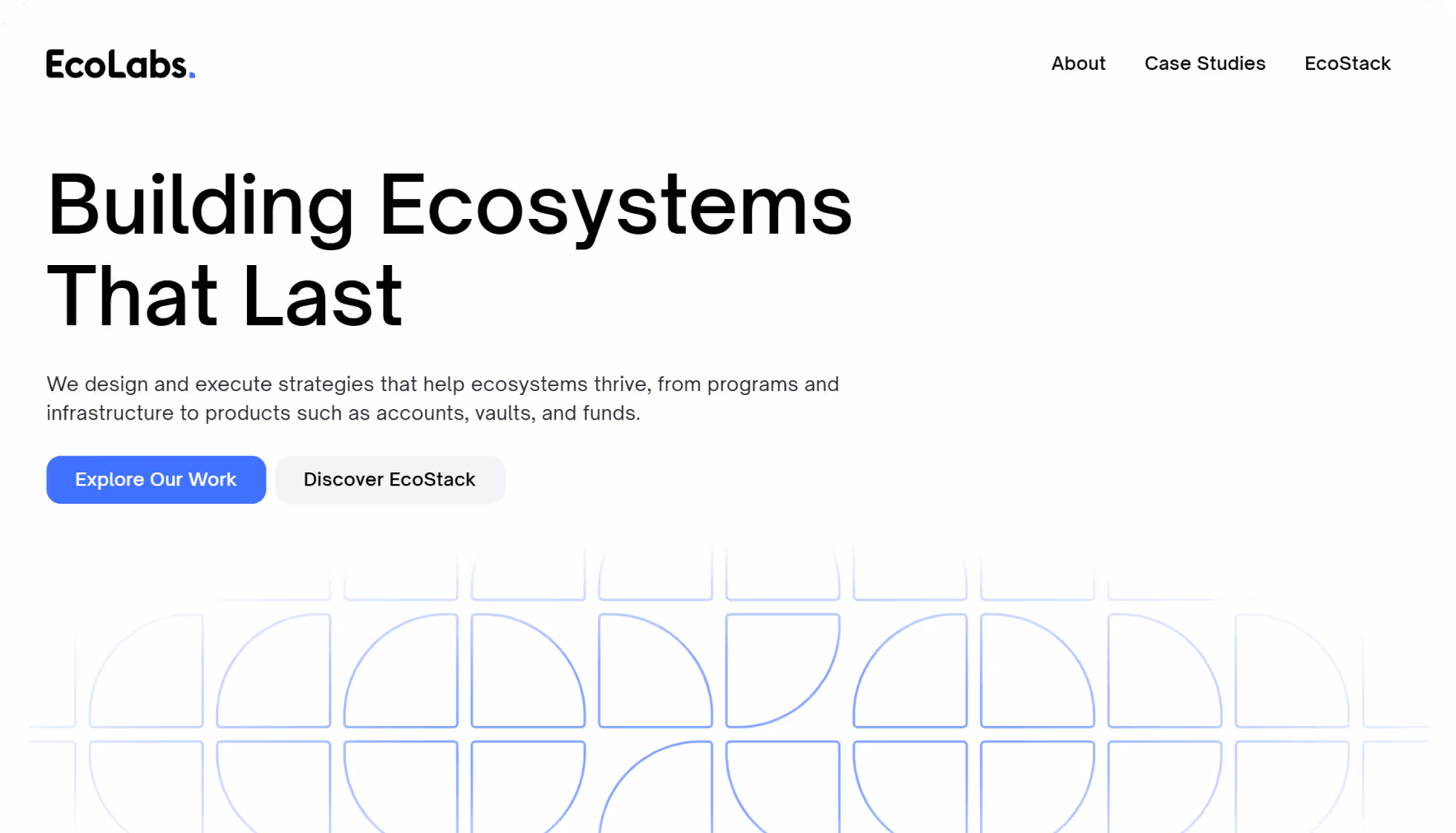 EcoLabs landing page hero
