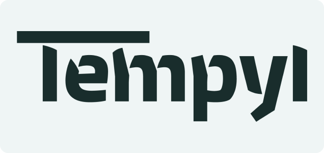 Logo of Tempyl, featuring a 'Tempyl' written in green.