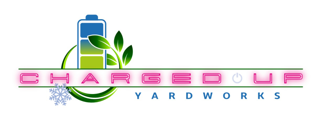 Charged Up Yardworks landscaping company logo