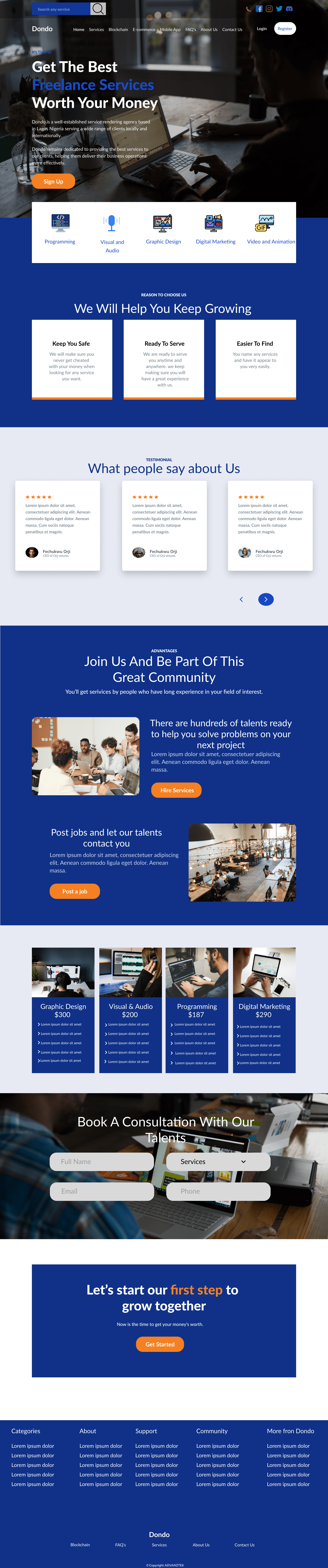 A screenshot of web page