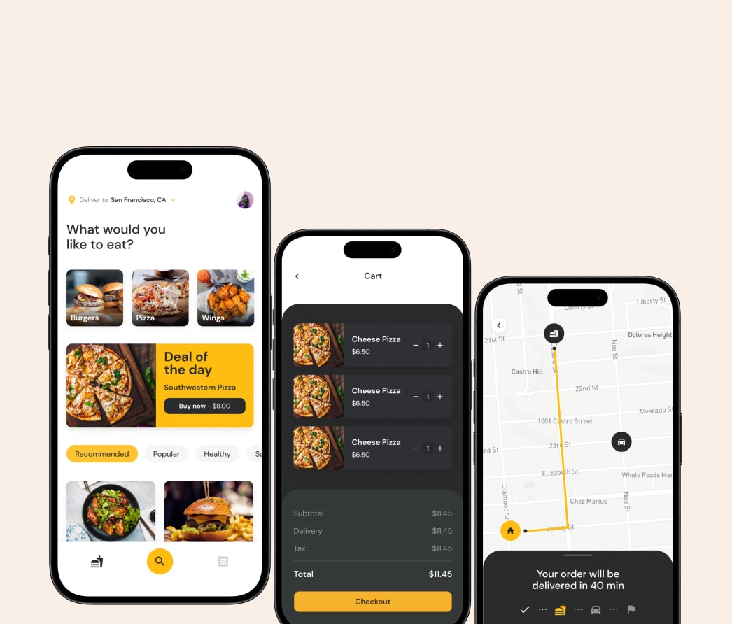 A mockup of a project