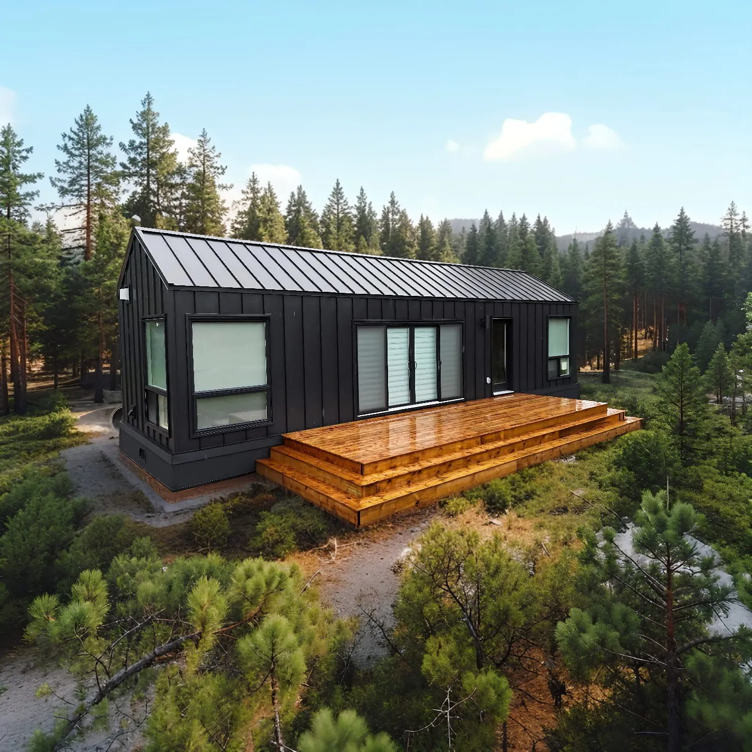 The Mod Two model render in a outdoor woodland setting in the daytime.