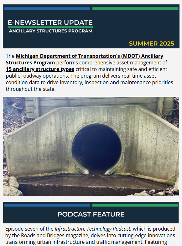 Summer 2025 Ancillary Structures E-Newsletter Update Cover Page