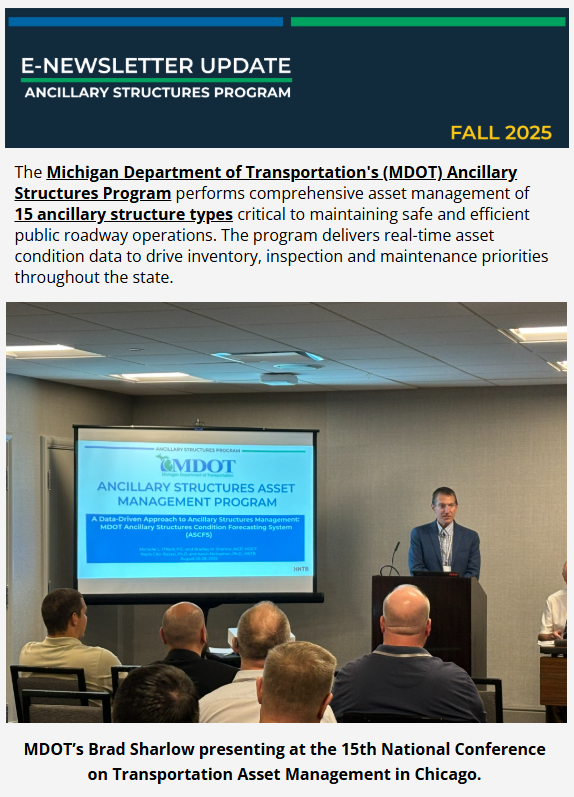 Summer 2025 Ancillary Structures E-Newsletter Update Cover Page