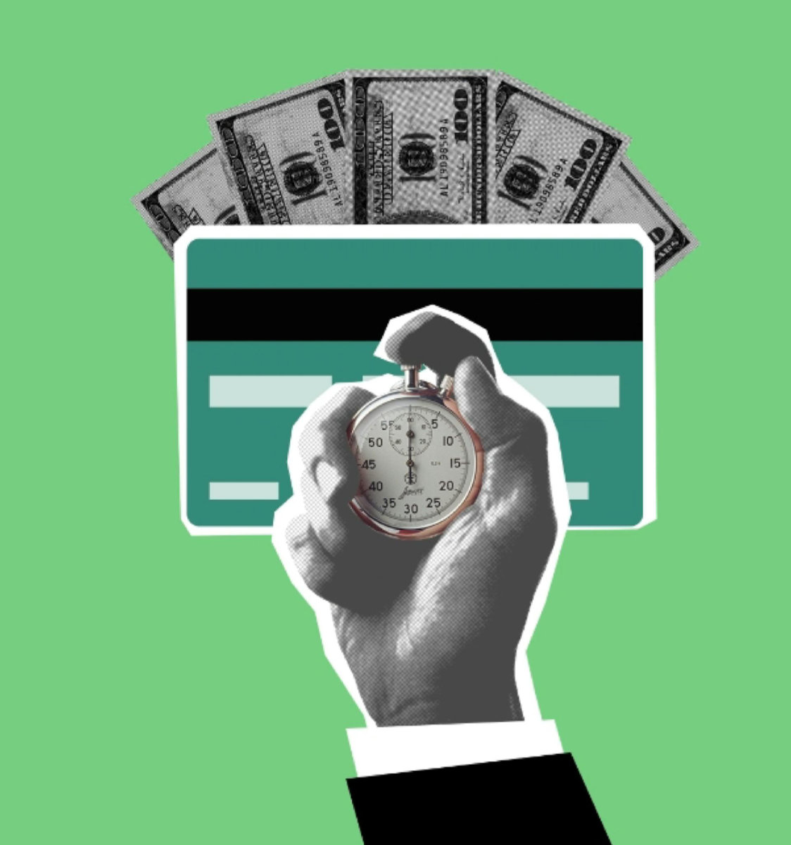 Stopwatch and clock illustration