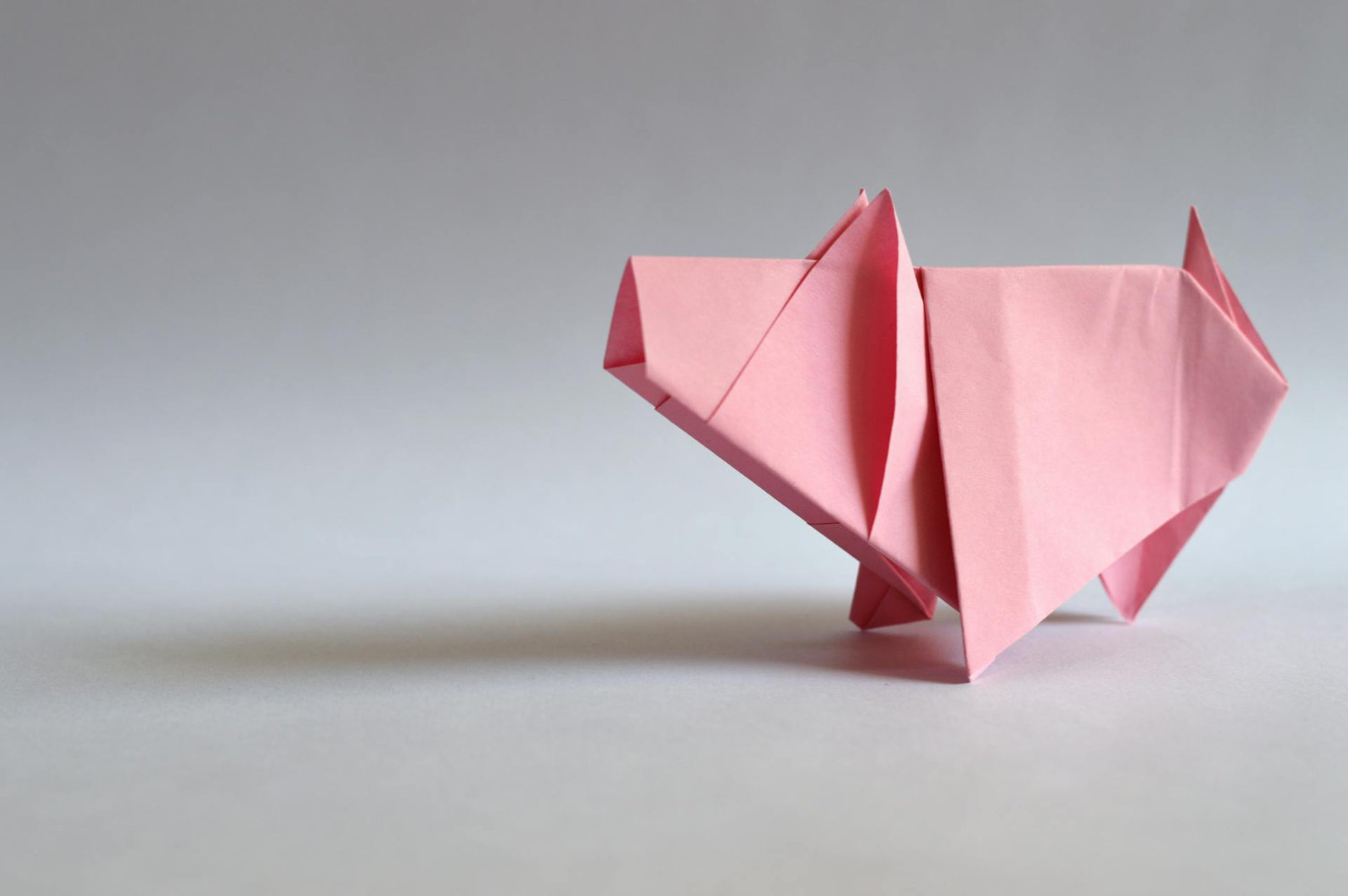 Origami piggy bank