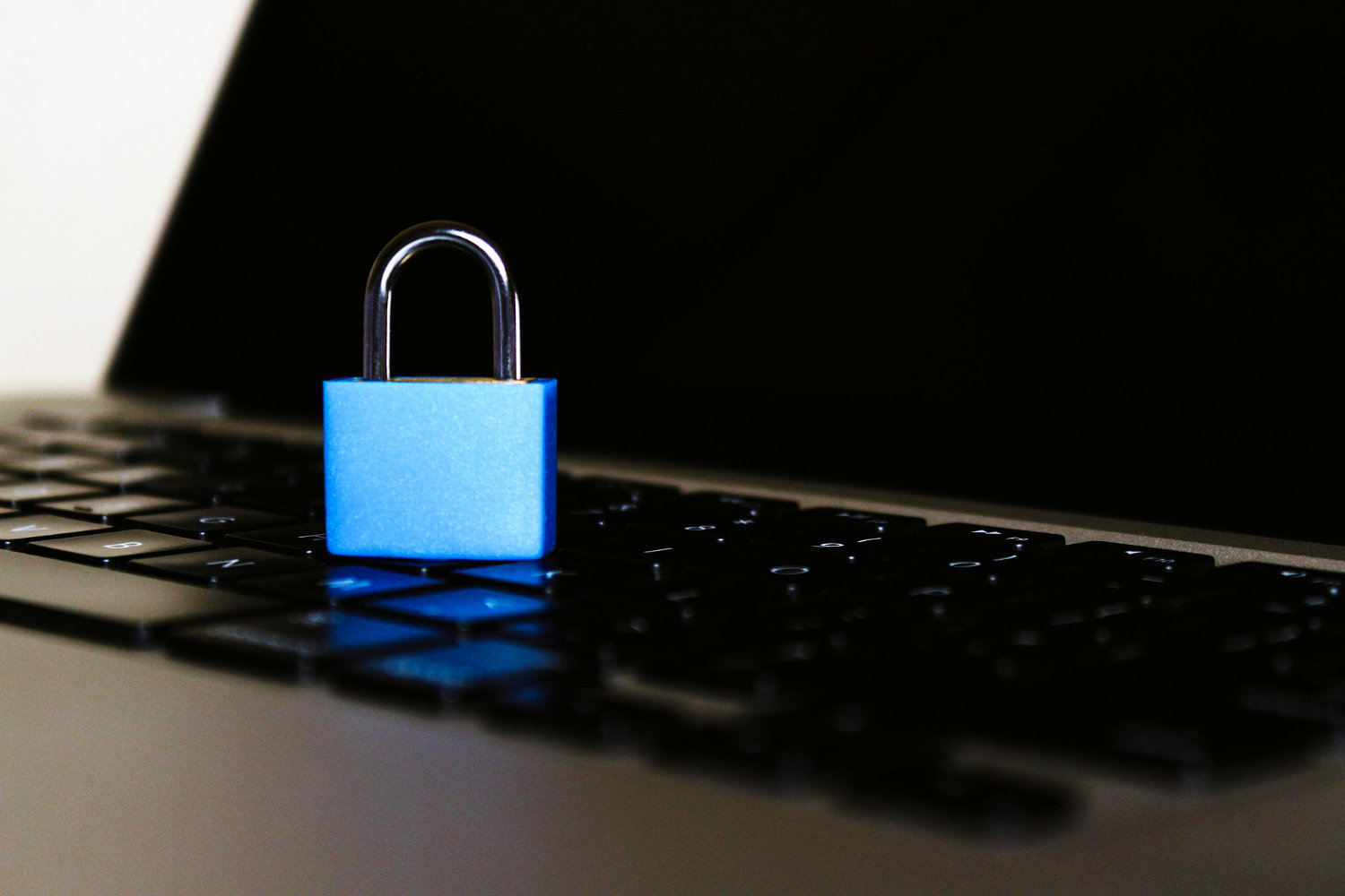 Padlock on a laptop