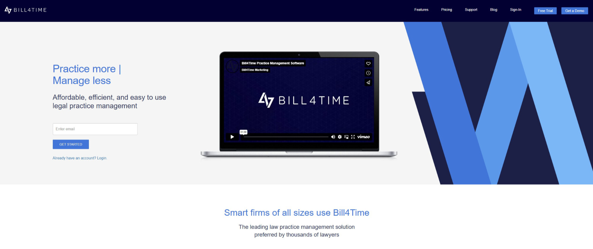 Bill4Time homepage