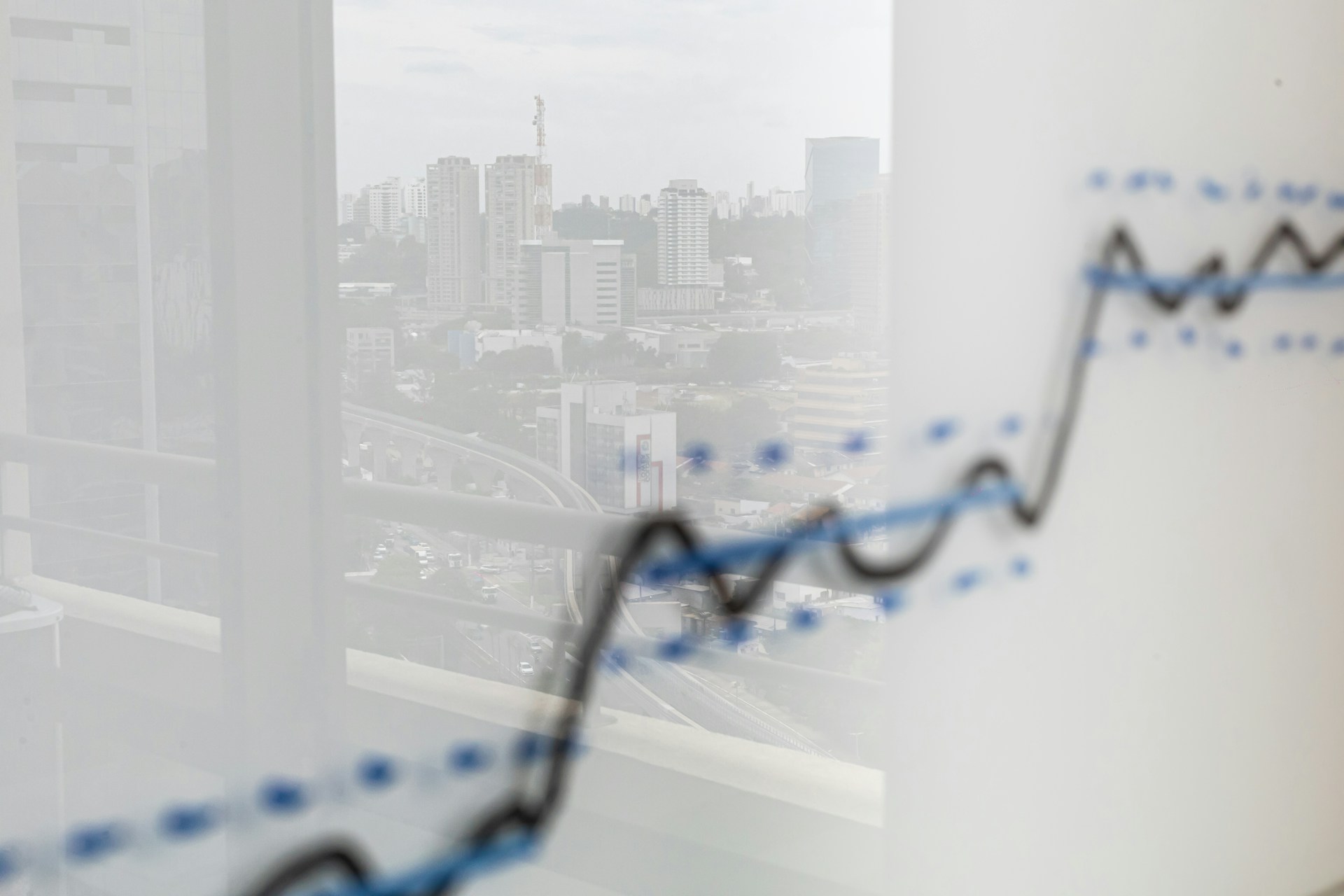 Graph on a white board 