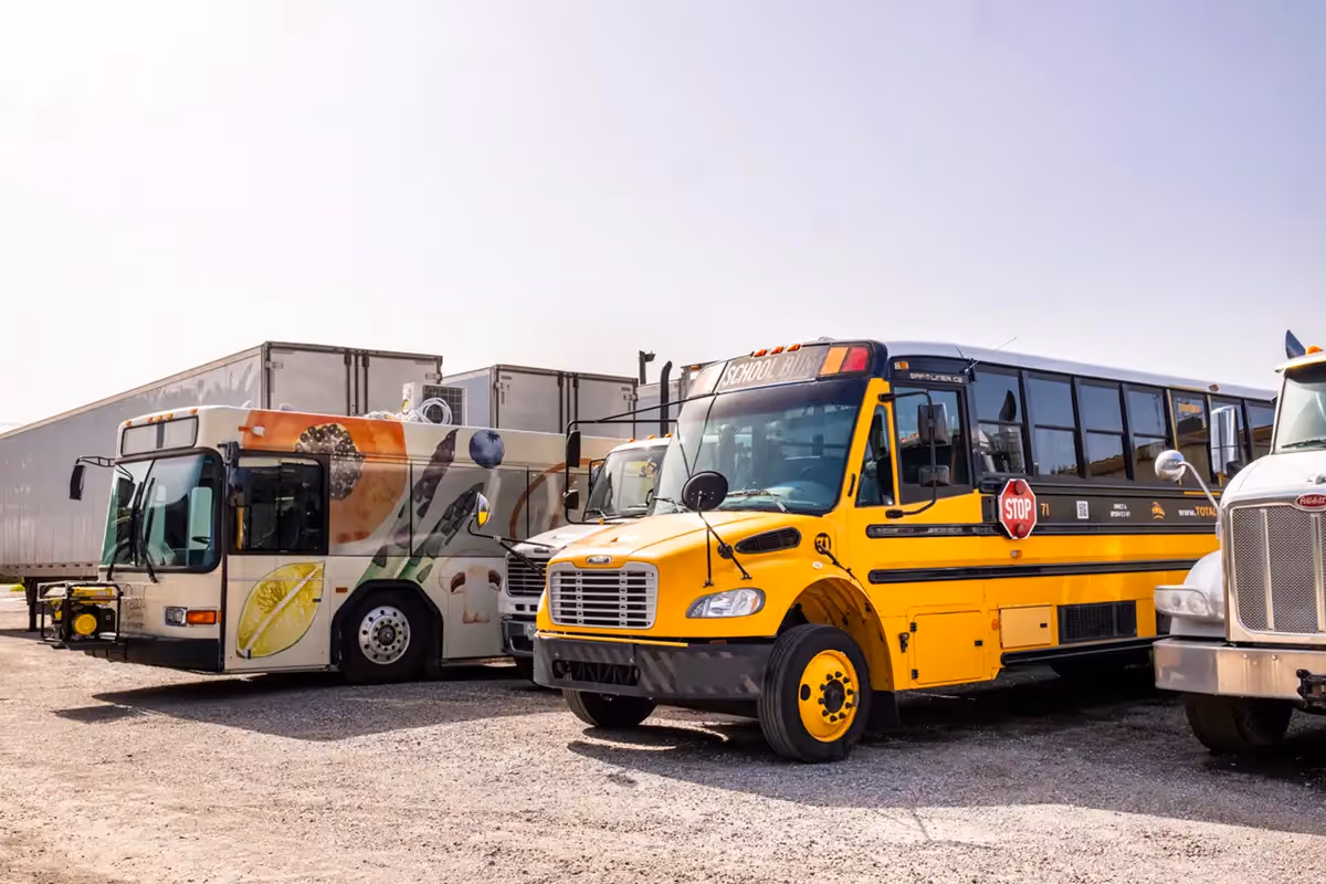 Diesel mechanic performing bus repair services in Clearwater, Florida