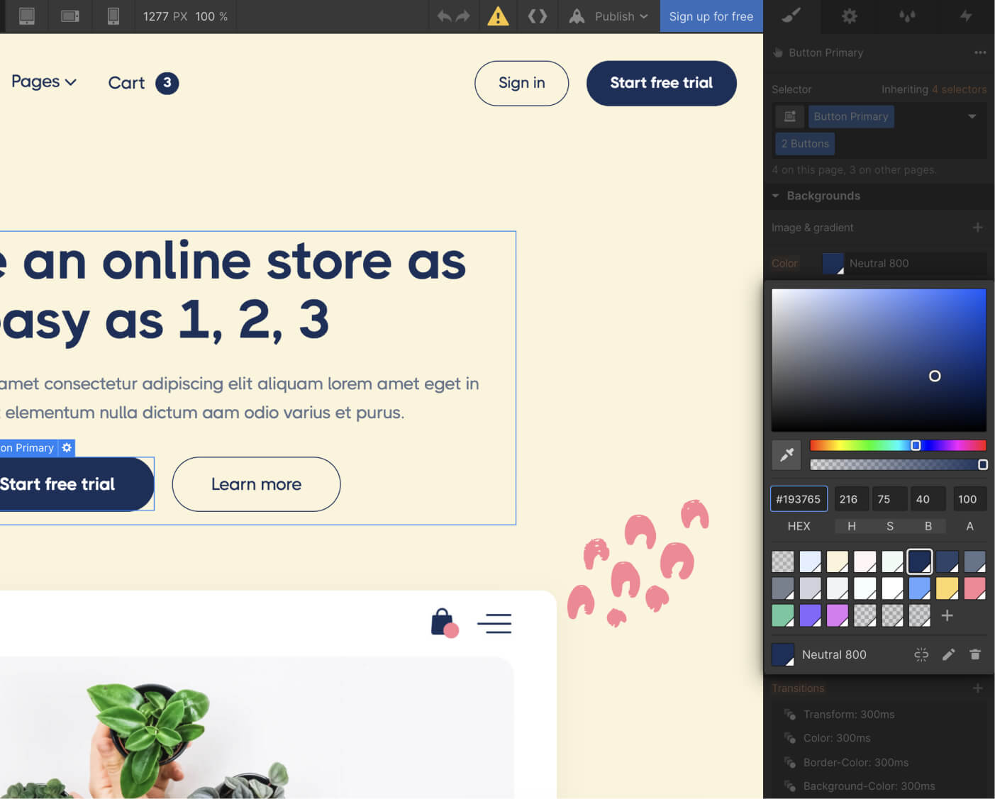 Colors - Saaslify X Webflow Template