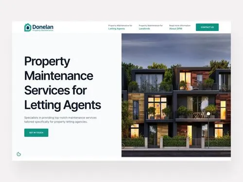 Web Design of property maintenance company website.