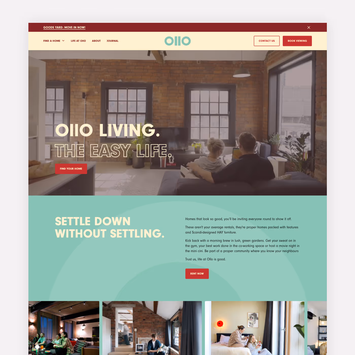 Web Design screenshot for Ollo Living