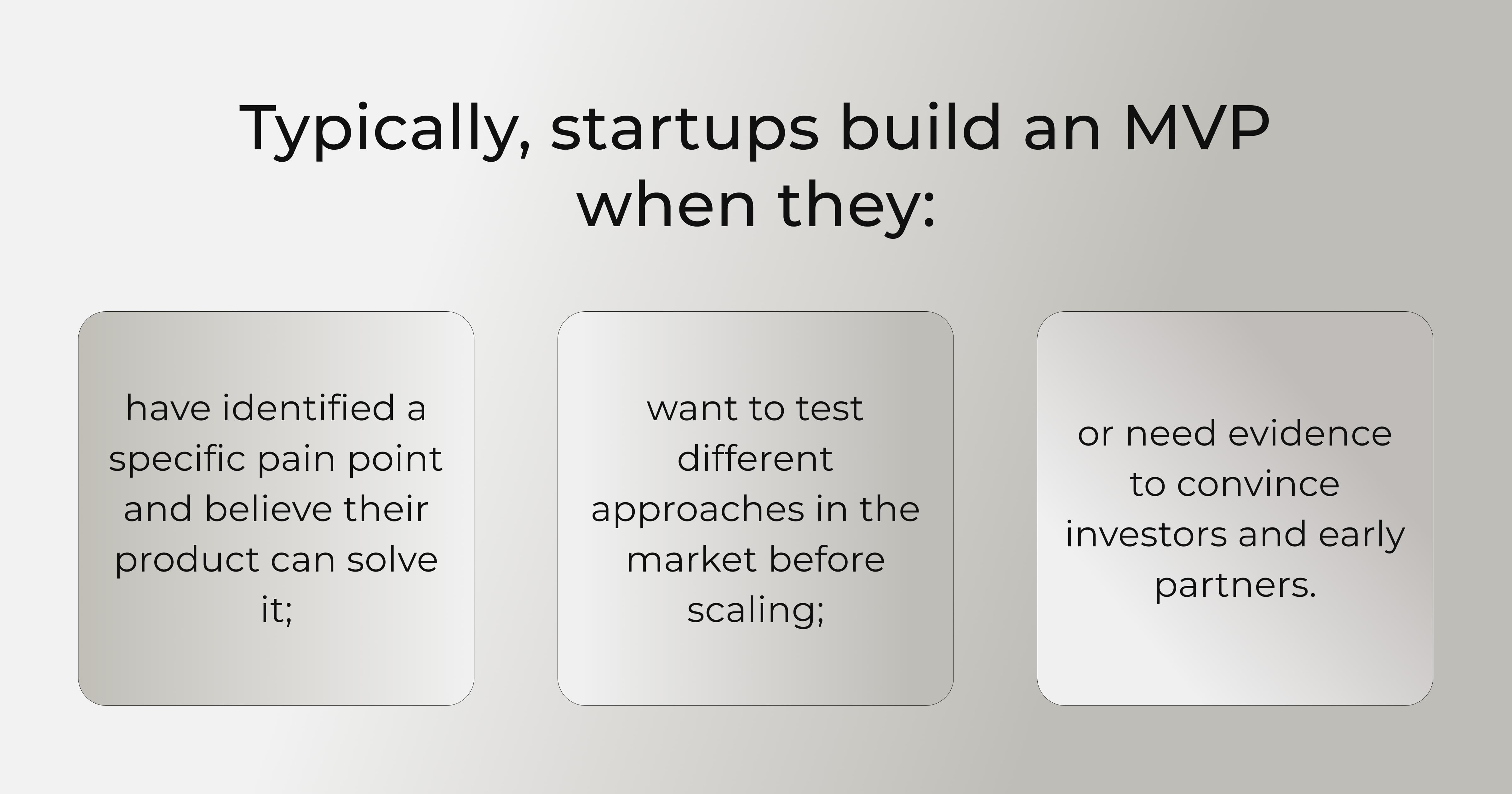 When should you build an MVP?