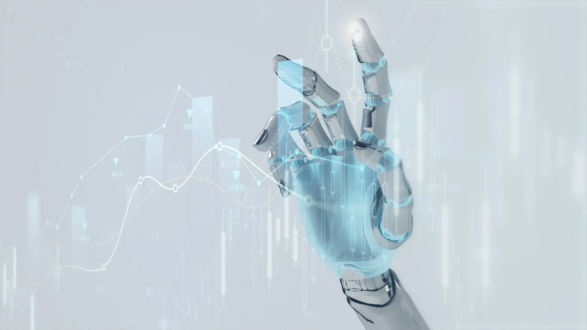 Digital hand pointing put business optimization process and metrics