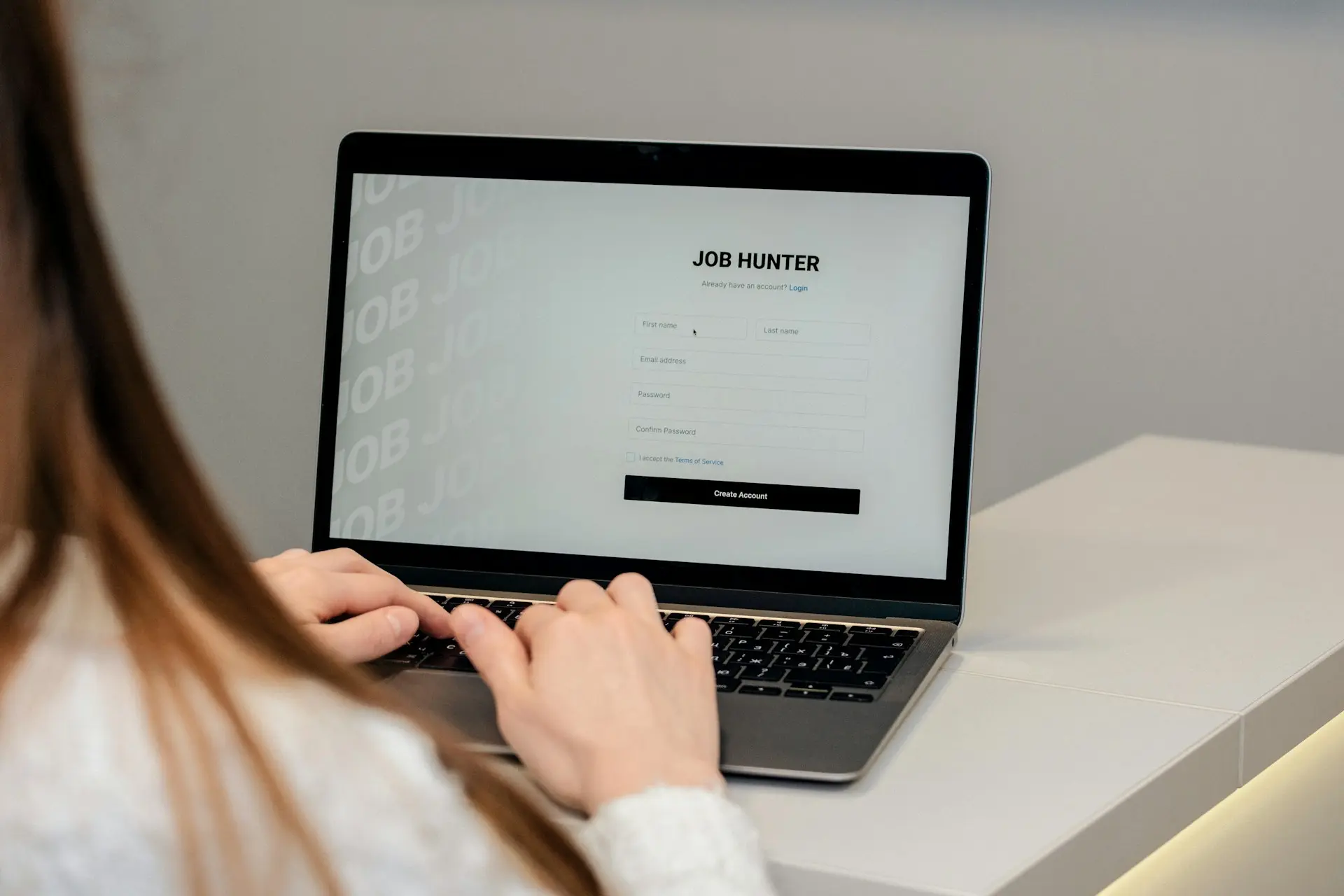 Login page to job portal