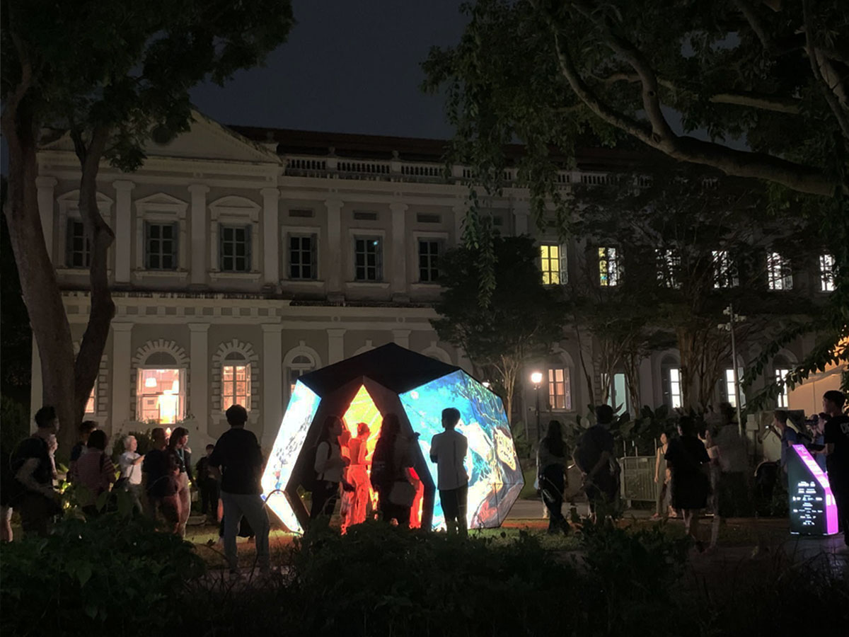 Photo of a Creative installation by Some Club at the public Esplanade Lawn, held during March 2025