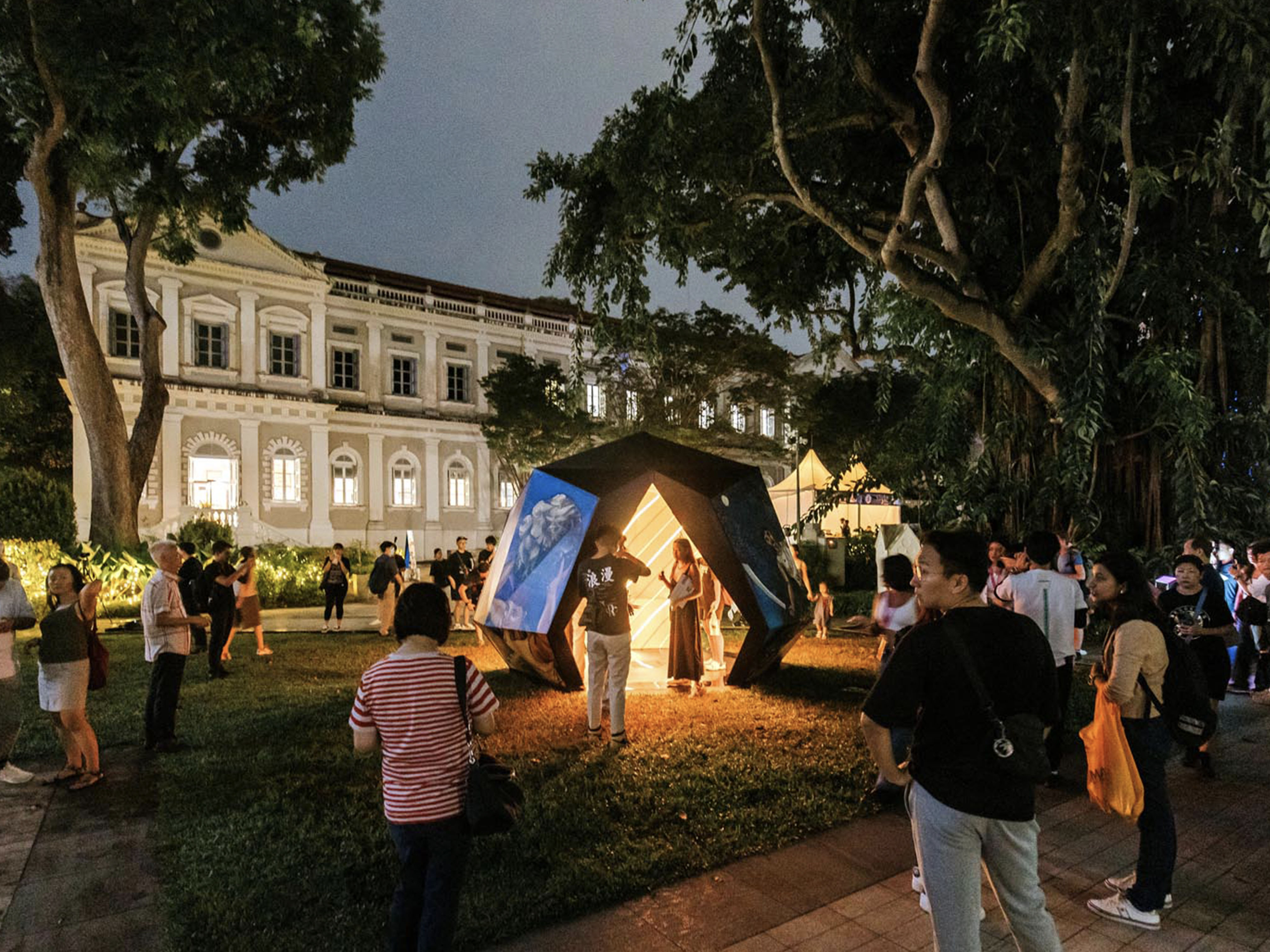 Photo of a Creative installation by Some Club at the public Esplanade Lawn, held during March 2025