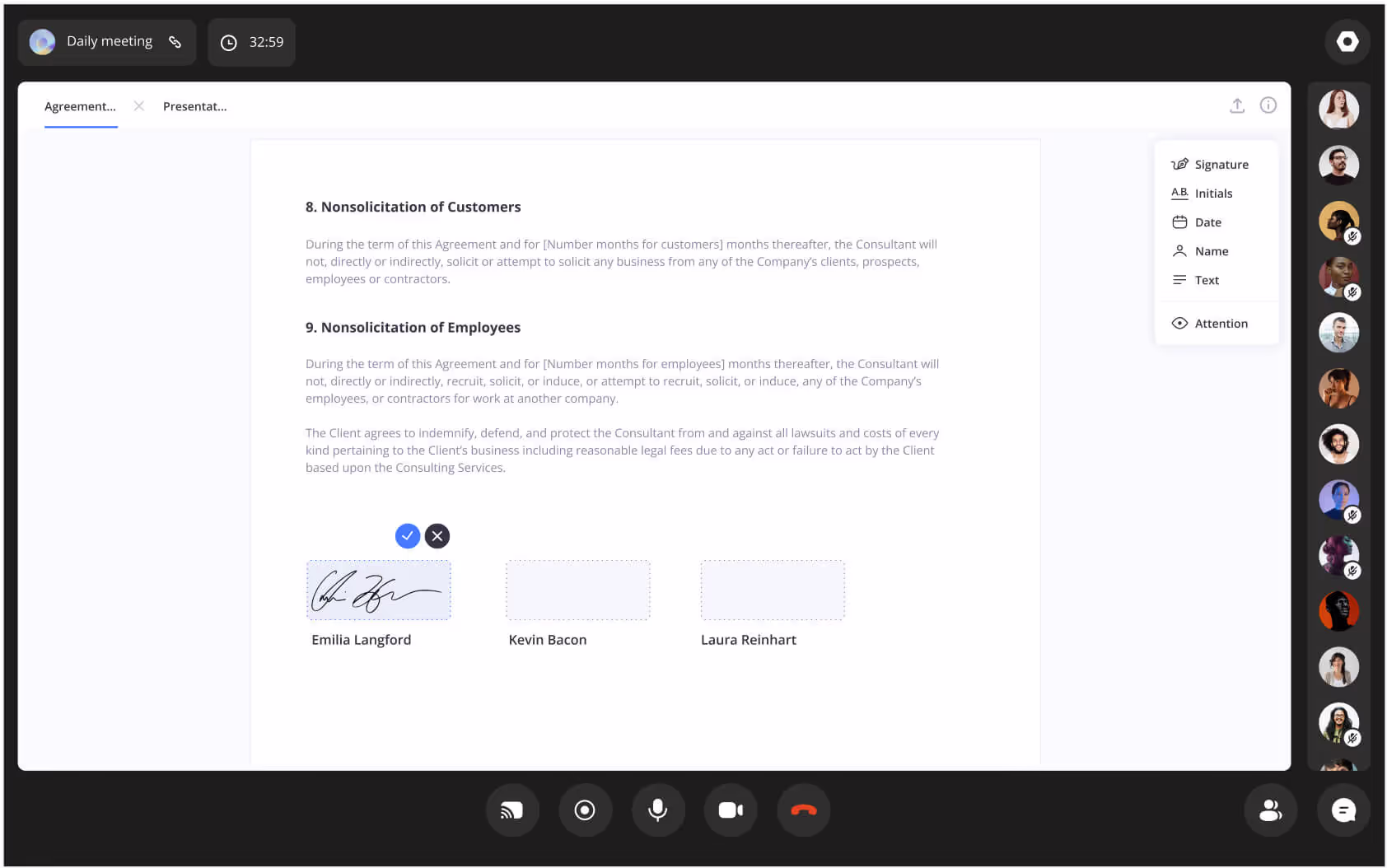 In-call chat and collaboration