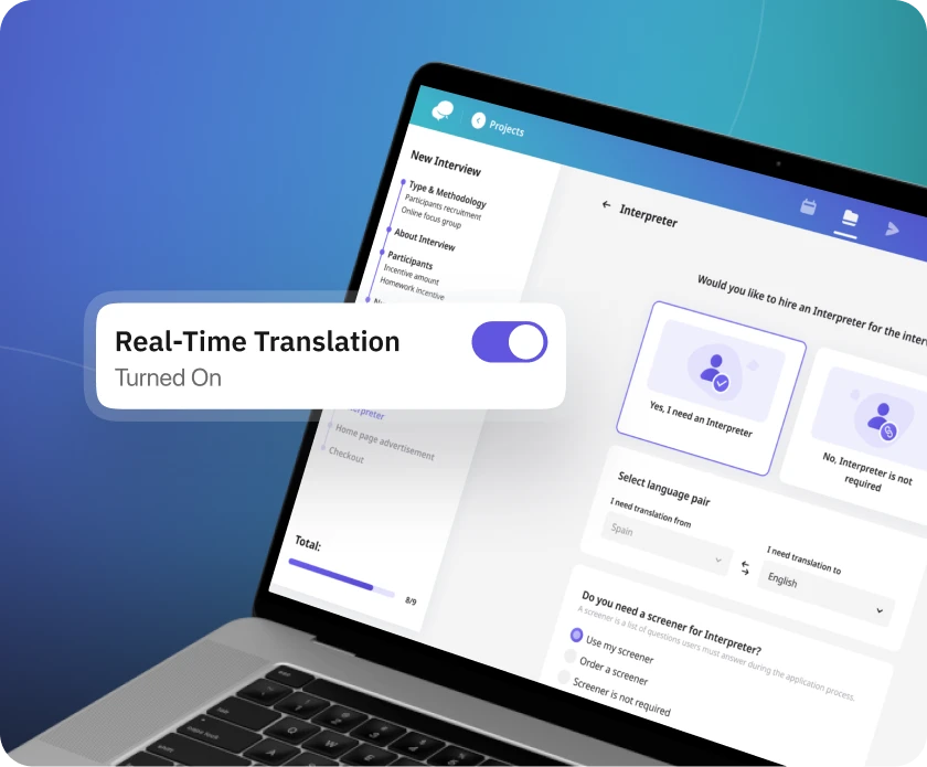 VocalViews live translation — simultaneous interpretation for multilingual research sessions