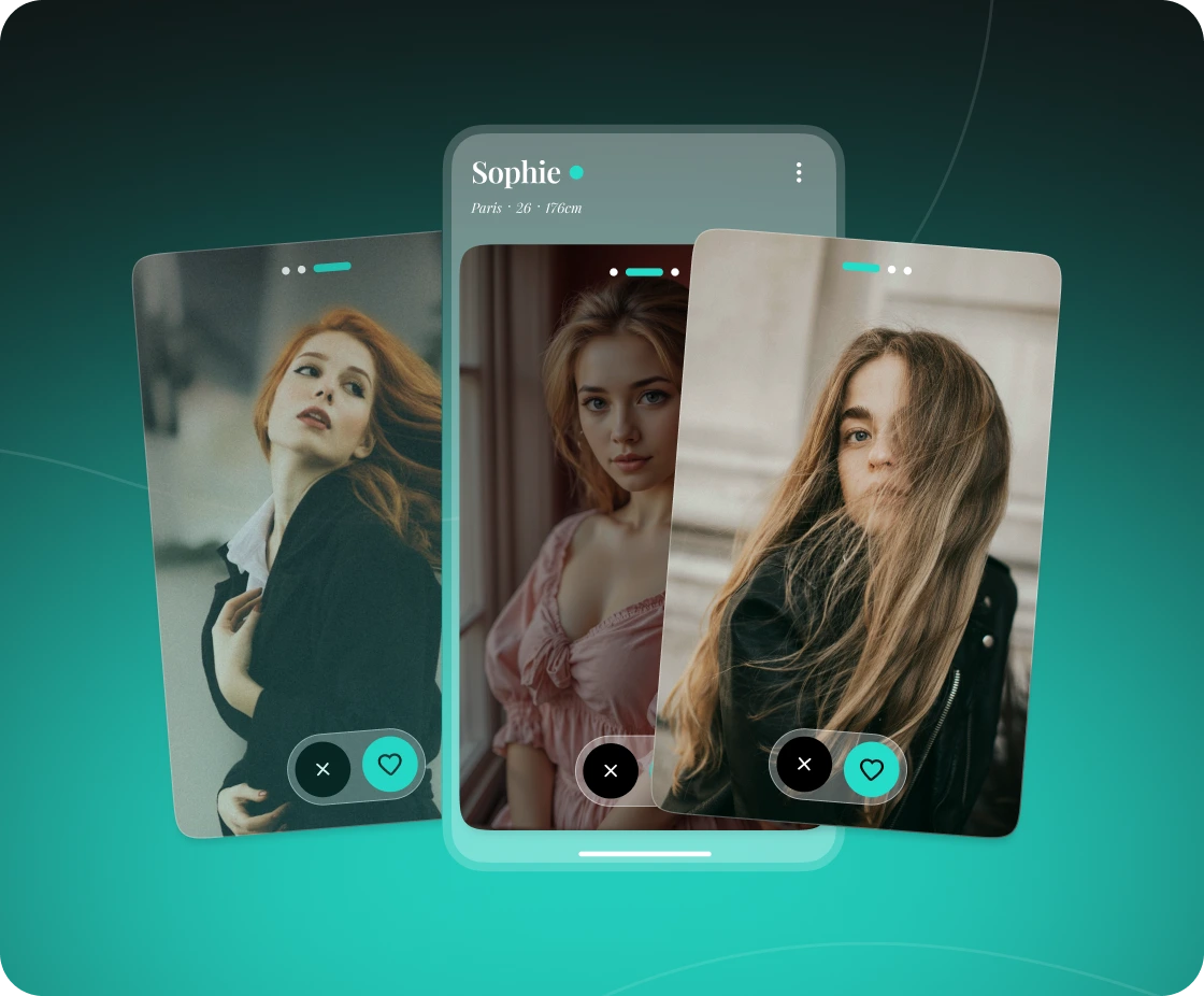 Mindwibe smart matching — Tinder-like swiping with personalized recommendations and mutual interest analytics